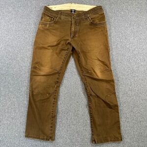 Kuhl Rydr Mens 36x30 Brown‎ Vintage Patina Dye Hiking Work Pants Stretch Cotton